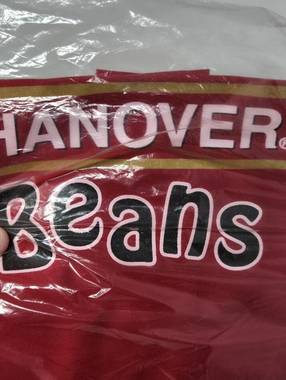 Vintage Hanover Beans Barbecue Full Size Apron Red Brand New Sealed Promotional